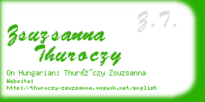 zsuzsanna thuroczy business card